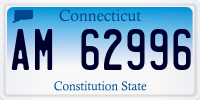 CT license plate AM62996