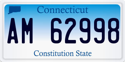 CT license plate AM62998