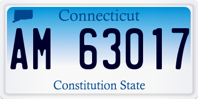 CT license plate AM63017