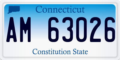 CT license plate AM63026