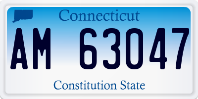 CT license plate AM63047