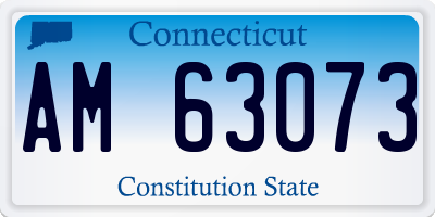 CT license plate AM63073