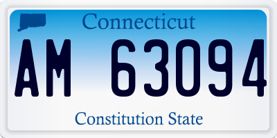 CT license plate AM63094