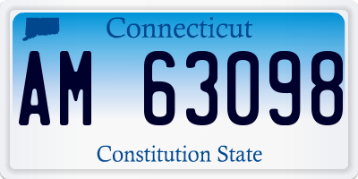 CT license plate AM63098