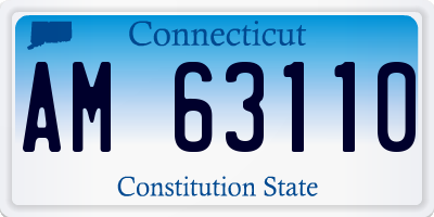 CT license plate AM63110