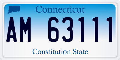 CT license plate AM63111