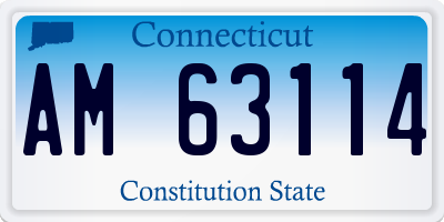 CT license plate AM63114