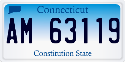 CT license plate AM63119