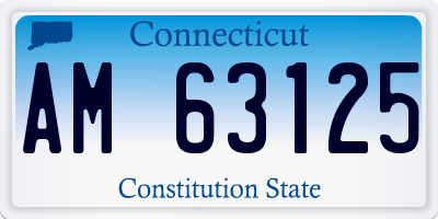 CT license plate AM63125
