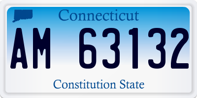 CT license plate AM63132