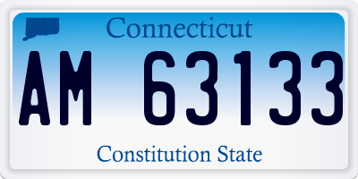 CT license plate AM63133