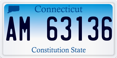 CT license plate AM63136