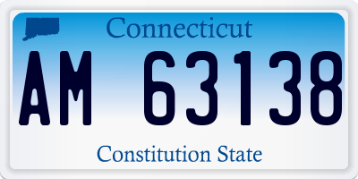 CT license plate AM63138