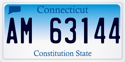 CT license plate AM63144