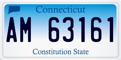 CT license plate AM63161