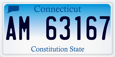 CT license plate AM63167