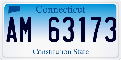 CT license plate AM63173
