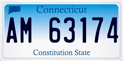 CT license plate AM63174