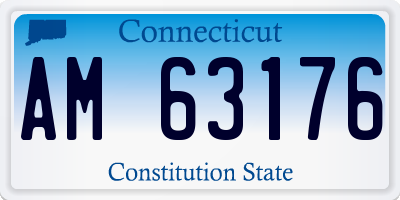 CT license plate AM63176