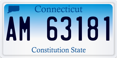 CT license plate AM63181