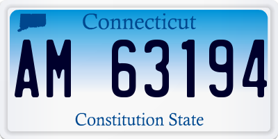 CT license plate AM63194