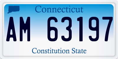 CT license plate AM63197