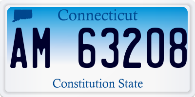 CT license plate AM63208