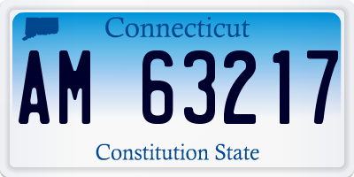 CT license plate AM63217