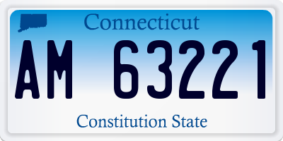 CT license plate AM63221
