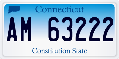 CT license plate AM63222