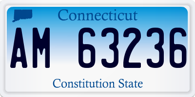 CT license plate AM63236
