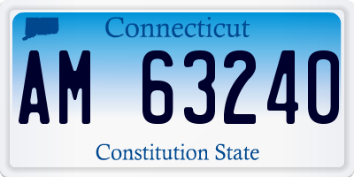 CT license plate AM63240