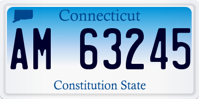 CT license plate AM63245
