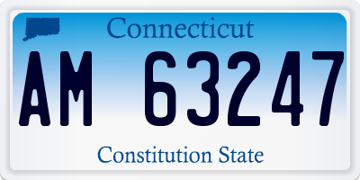 CT license plate AM63247