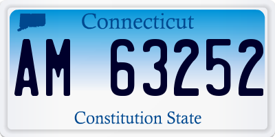 CT license plate AM63252