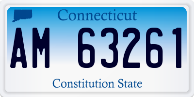 CT license plate AM63261