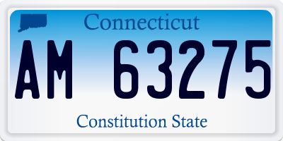CT license plate AM63275