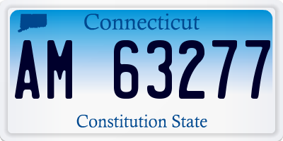 CT license plate AM63277