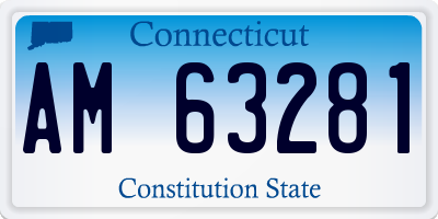 CT license plate AM63281