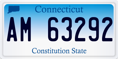 CT license plate AM63292