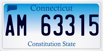 CT license plate AM63315