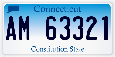 CT license plate AM63321