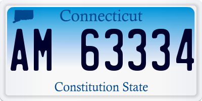 CT license plate AM63334