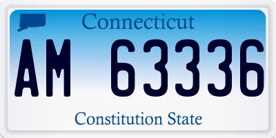 CT license plate AM63336