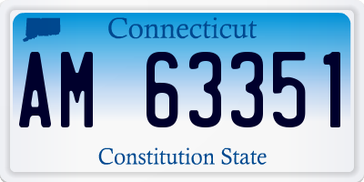 CT license plate AM63351