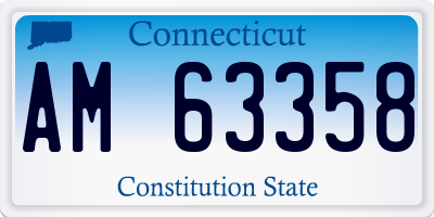 CT license plate AM63358