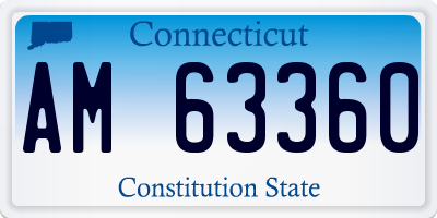 CT license plate AM63360