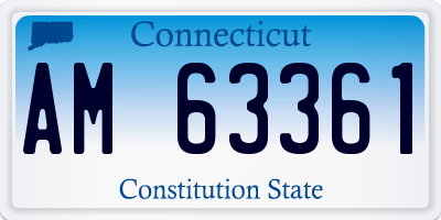 CT license plate AM63361