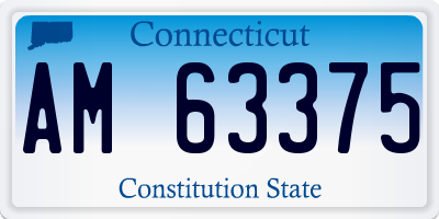 CT license plate AM63375
