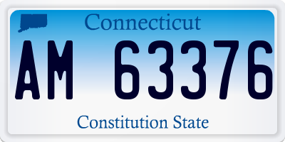 CT license plate AM63376
